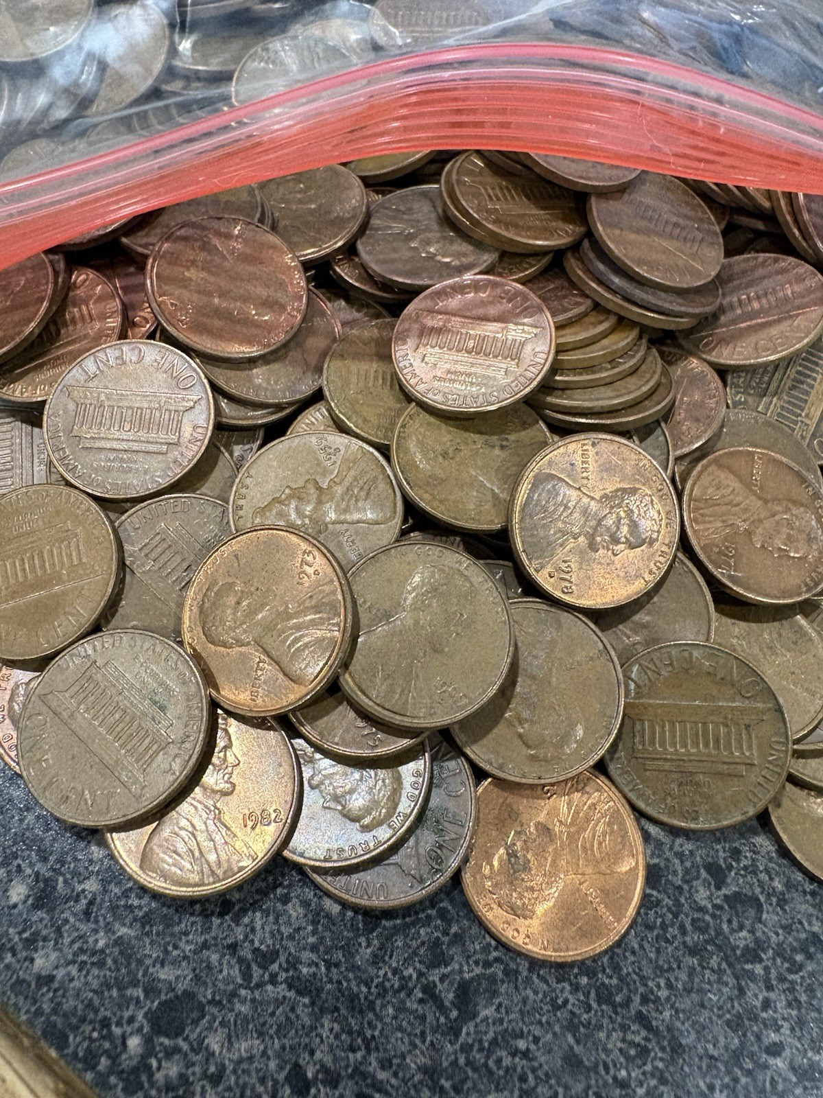 Bulk 1959 - 1982 95% Copper Pennies - 3 Pounds