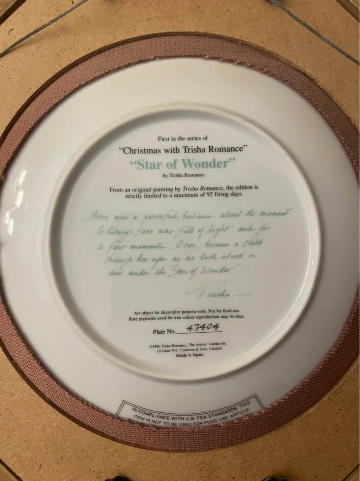 Limited Edition Trisha Romance Collectors Plate - photo 3