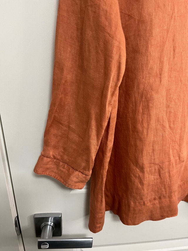 Muji Women's Rust Linen Shirt - Size M - photo 3
