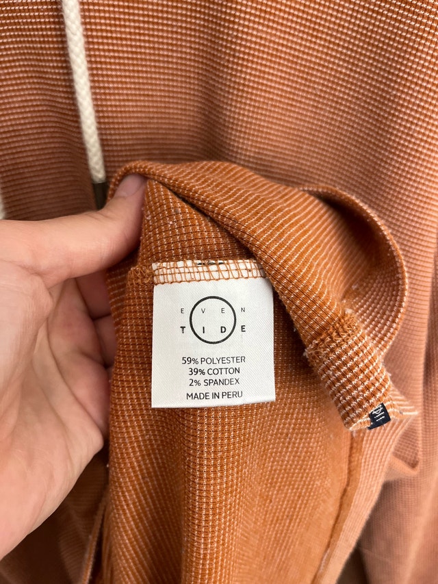 Even Tide Men's Lightweight Hoodie - Rust Brown L - photo 4