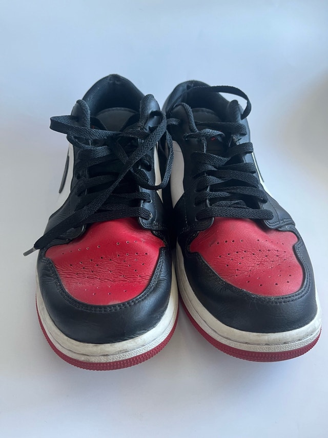 Nike Vintage Men's Air Jordan 1 Low 'Bred Toe' Size 10.5 - photo 2