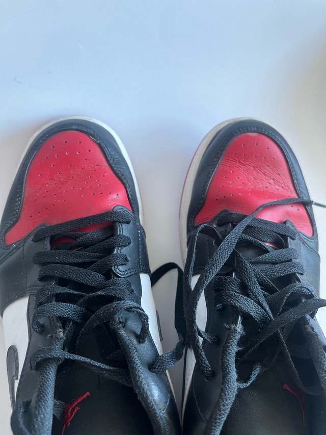 Nike Vintage Men's Air Jordan 1 Low 'Bred Toe' Size 10.5 - photo 5