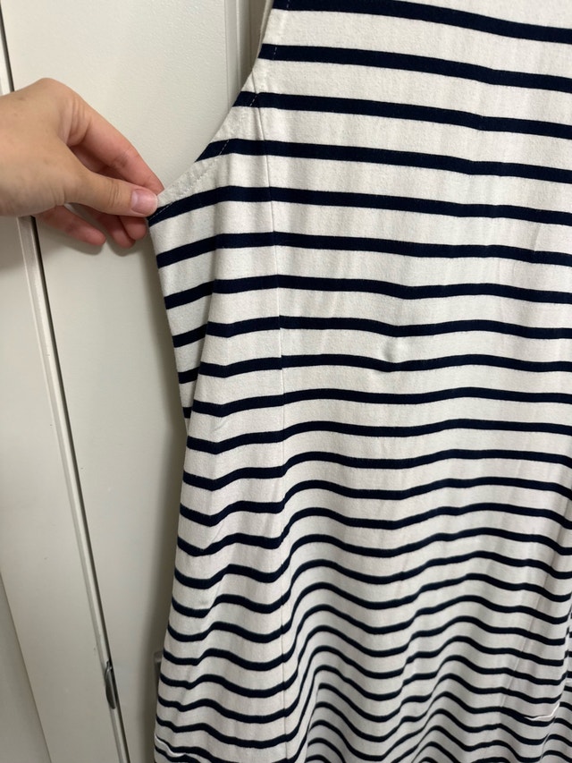 Ralph Lauren White and Navy Striped Midi Dress XL - photo 3