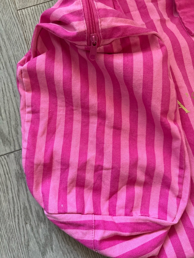 Victoria's Secret Hot Pink Striped Bag 17*22 - photo 4
