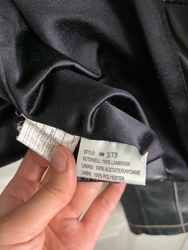Ocean West Women's Black Leather Zip-Front Jacket - Size 6 - photo 4