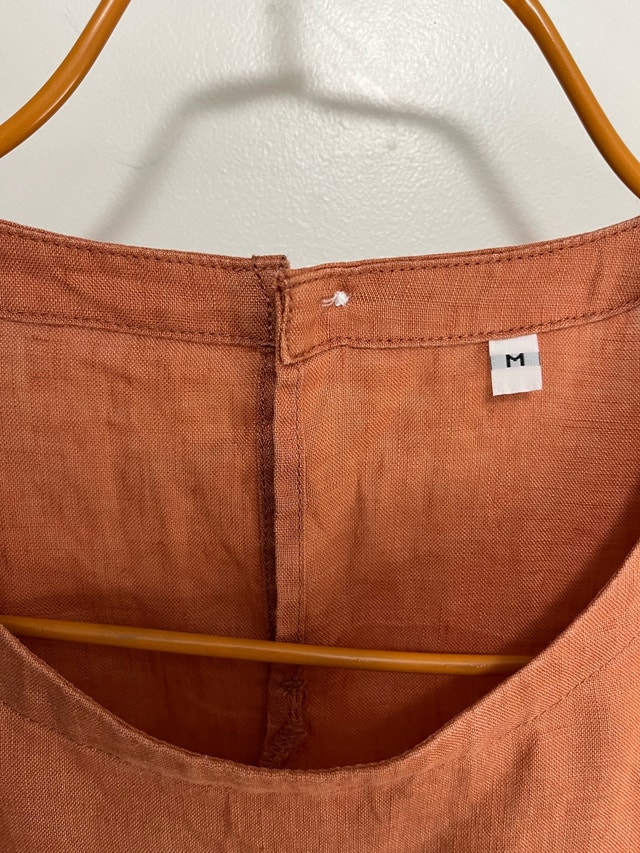 Muji Women's Rust Linen Shirt - Size M - photo 2