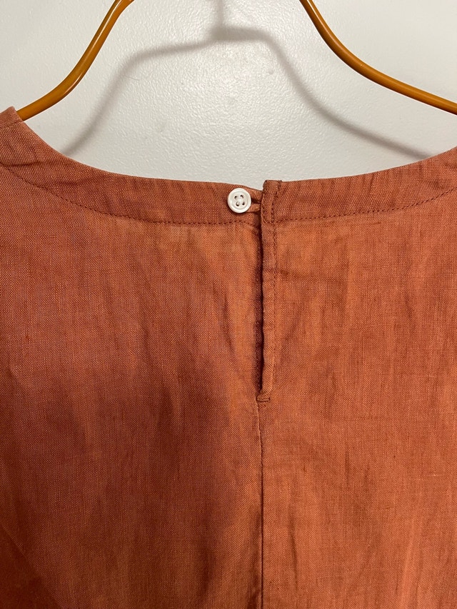 Muji Women's Rust Linen Shirt - Size M - photo 5