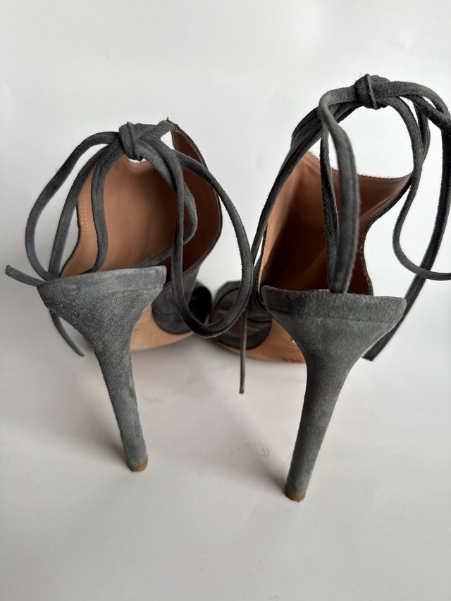 Hugo Boss Women’s Grey Suede Peep-Toe Heels EUR 38 - photo 5