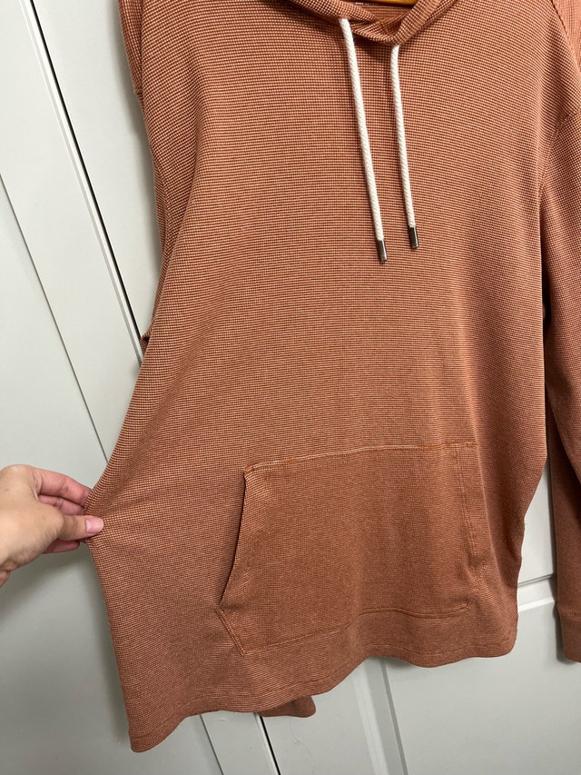 Even Tide Men's Lightweight Hoodie - Rust Brown - Size L - photo 3