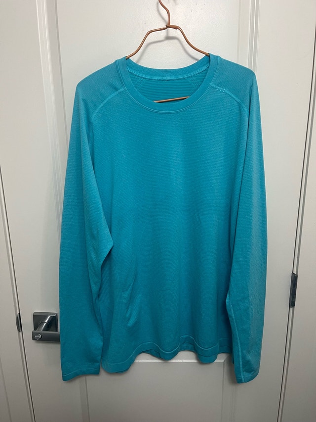Lululemon Metal Vent Tech Long Sleeve 2.0 Teal Shirt XXL
