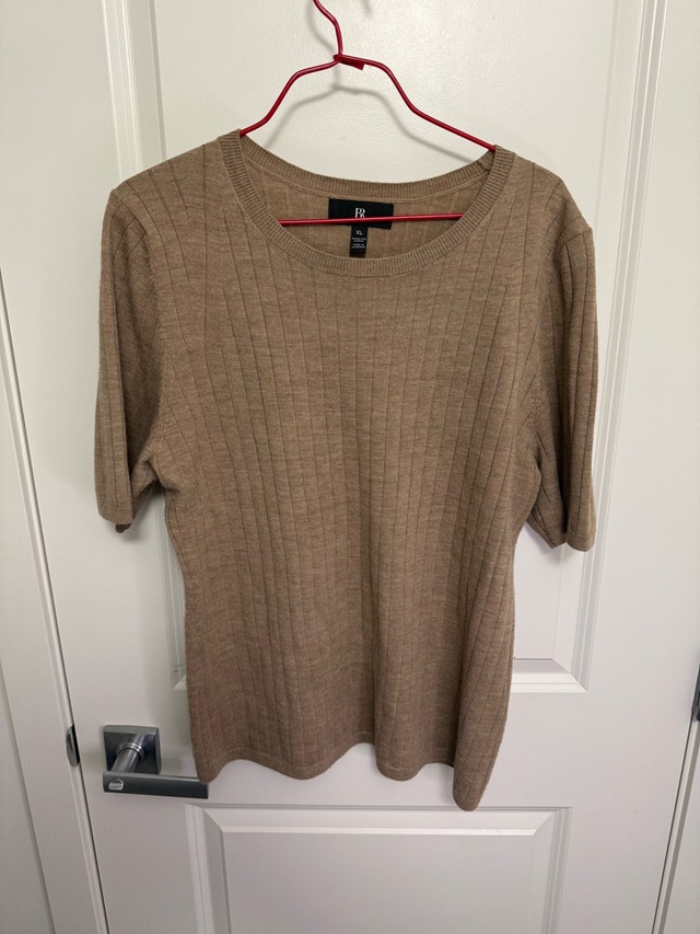Banana Republic Merino Wool Ribbed Brown Sweater XL