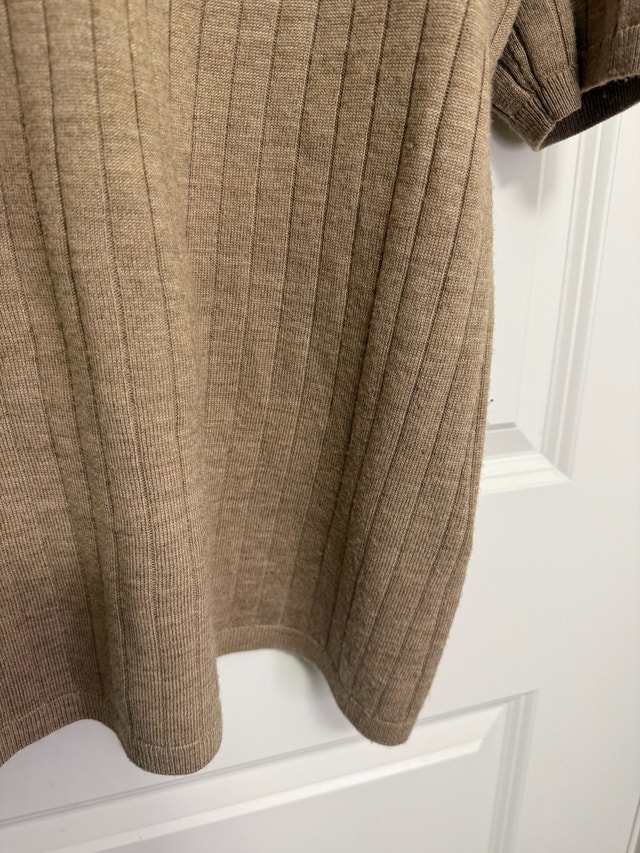 Banana Republic Merino Wool Ribbed Brown Sweater XL - photo 3