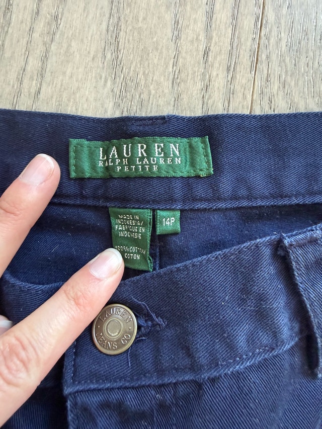 Ralph Lauren Women's Denim Midcalf Shorts Size 14 Petite - photo 2