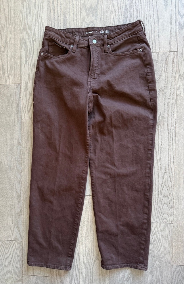 Old Navy Women's Brown High Rise Loose Pants Size 12