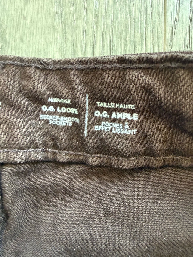 Old Navy Women's Brown High Rise Loose Pants Size 12 - photo 3