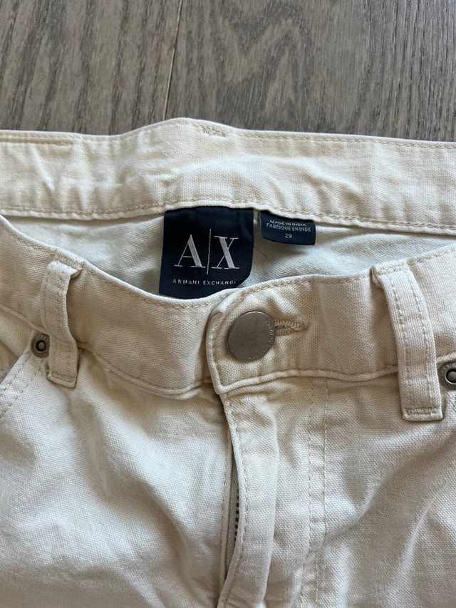 Armani Exchange Women's Cream Denim Pants Size 29 - photo 2