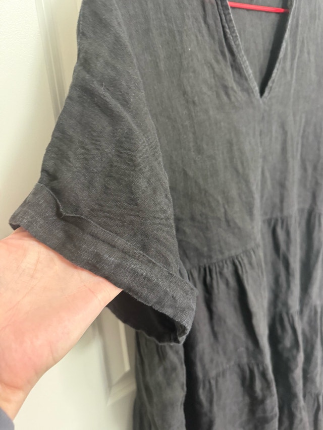 Francesca Bettini Black Linen Dress XL - photo 2