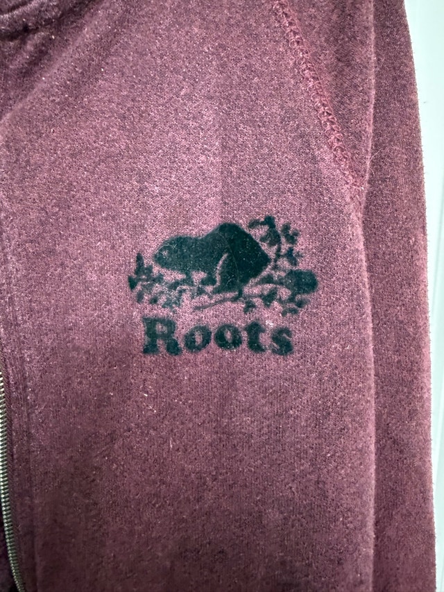 Roots Women's Burgundy Full-Zip Hoodie - Size S - photo 2