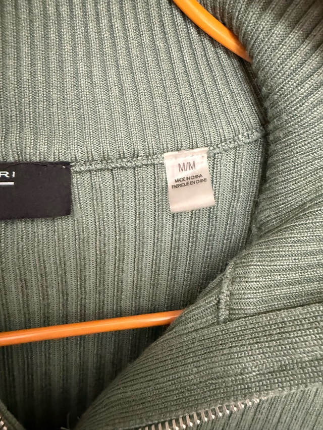 Tahari Women's Sage Ribbed Quarter-Zip Knit Top M - photo 3
