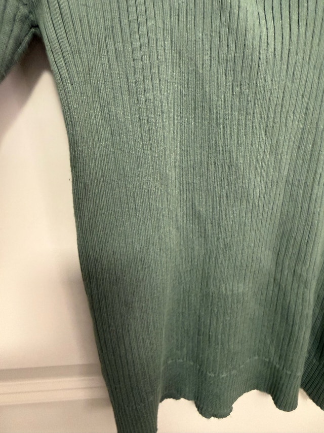 Tahari Women's Sage Ribbed Quarter-Zip Knit Top M - photo 4