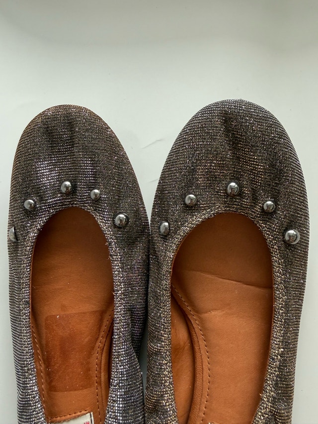 Lanvin Vintage Metallic Ballet Flats Size 37.5 (24cm) - photo 2