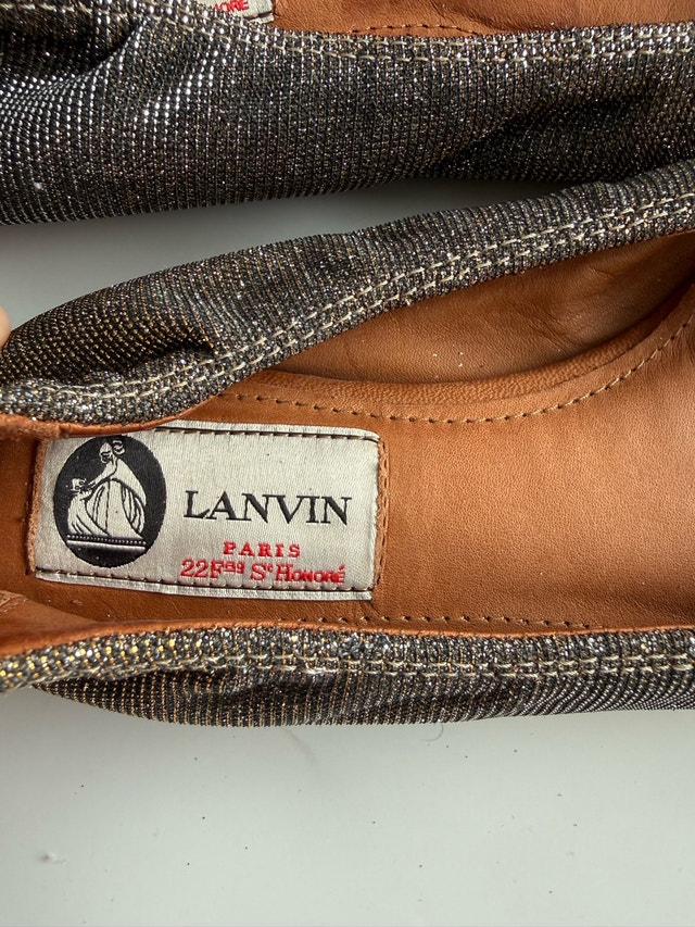 Lanvin Vintage Metallic Ballet Flats Size 37.5 (24cm) - photo 5