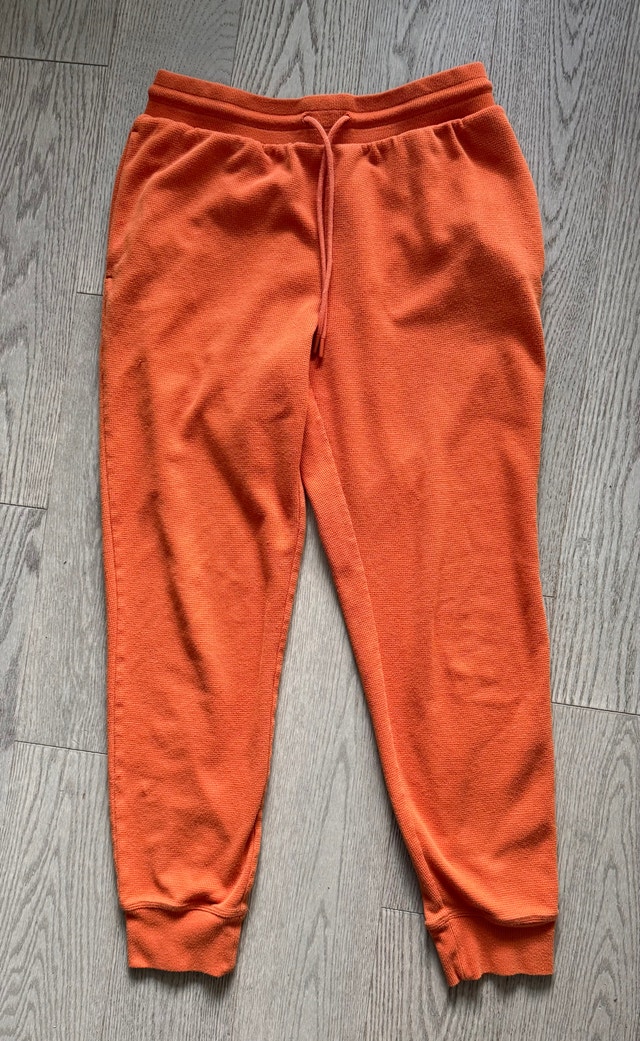 Sunday Best Aritzia Women's Orange Waffle Joggers M