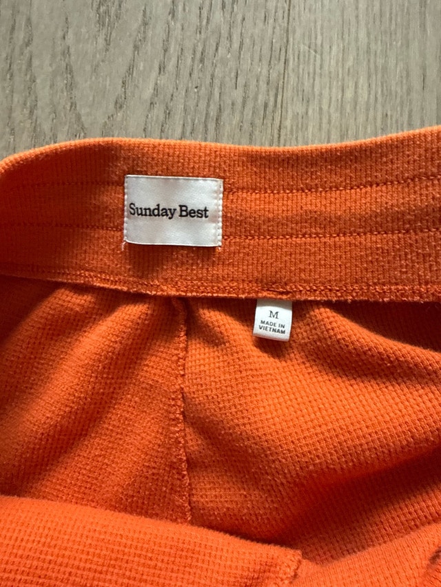 Sunday Best Aritzia Women's Orange Waffle Joggers M - photo 5