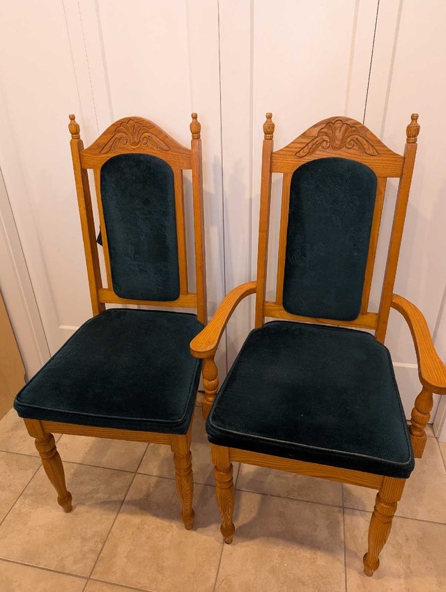 2 Antique Oak Chairs