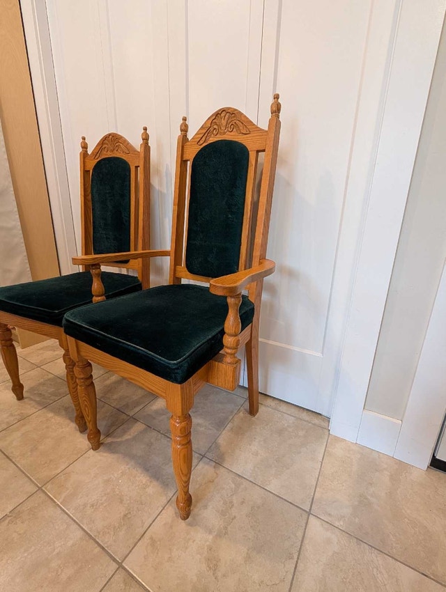 2 Antique Oak Chairs - photo 5