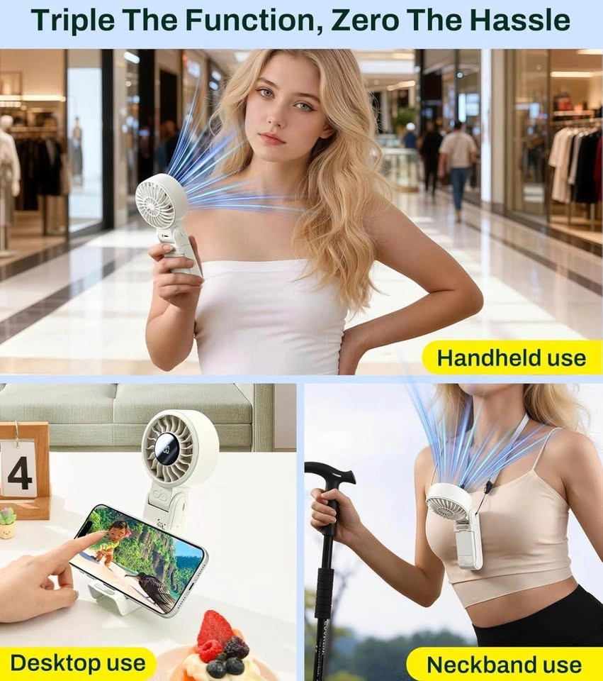 3-in-1 Handheld Fan Rechargeable - photo 2