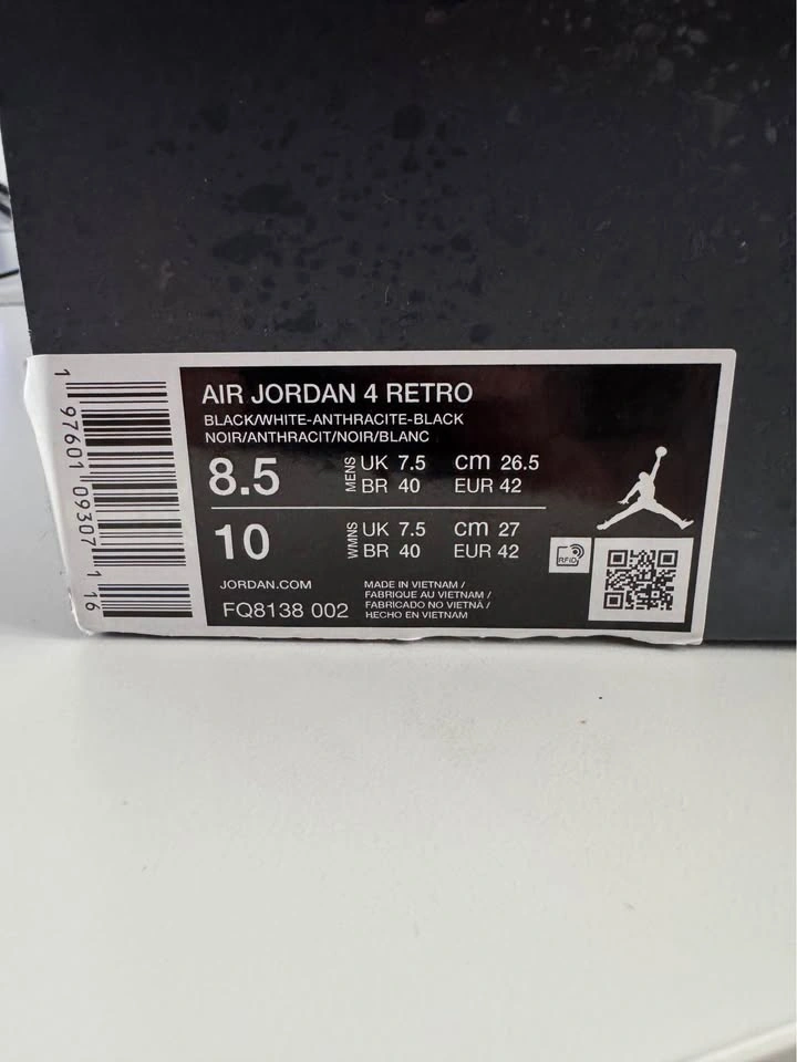 Jordan 4 fears size 8.5 - photo 5