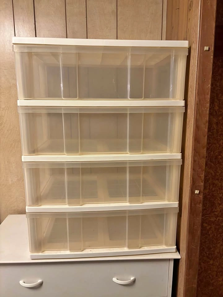 Stackable Clear Plastic Storage Drawers