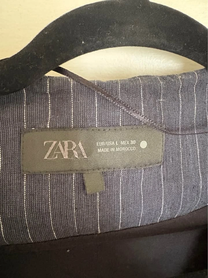 Zara Navy Striped Vest and Trouser Set XL - photo 2