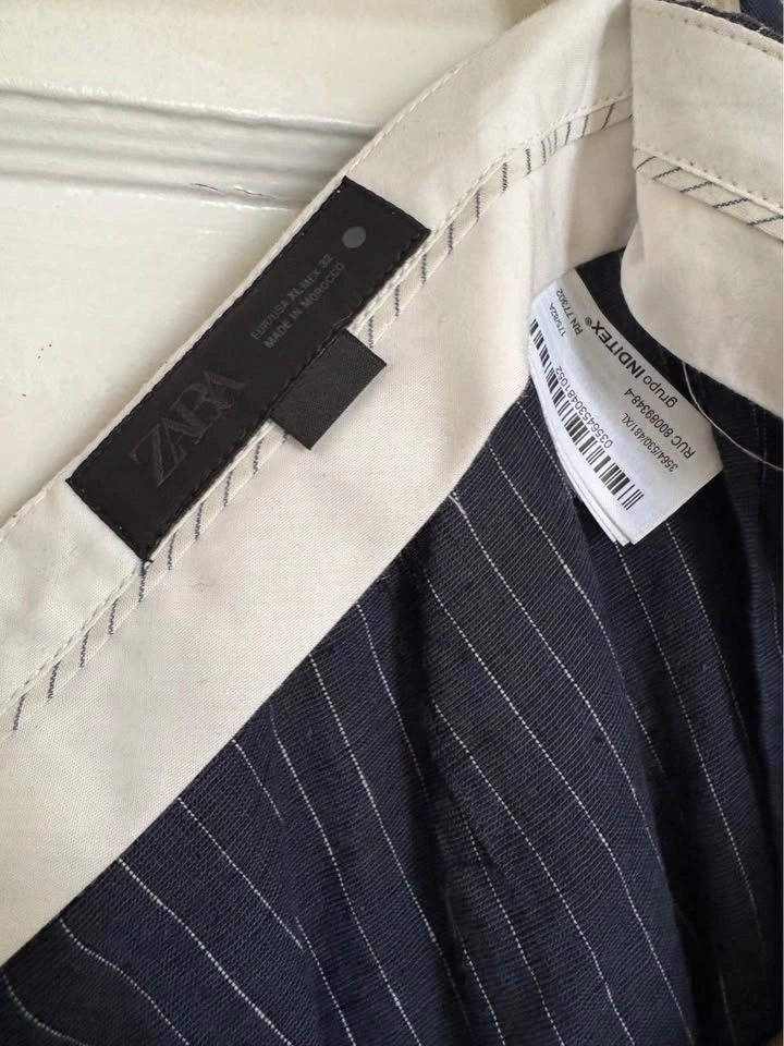 Zara Navy Striped Vest and Trouser Set XL - photo 5