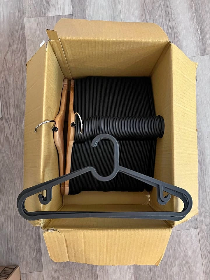 ~80 IKEA Black Clothes Hangers