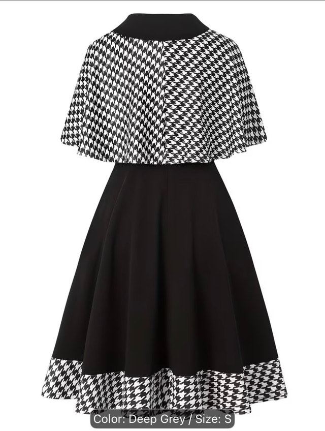 Vintage Houndstooth Dress (Size: S) - photo 2