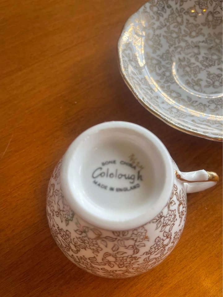 10 Assorted Fine Bone China Teacups (Shelley, Royal Chelsea, Par - photo 3