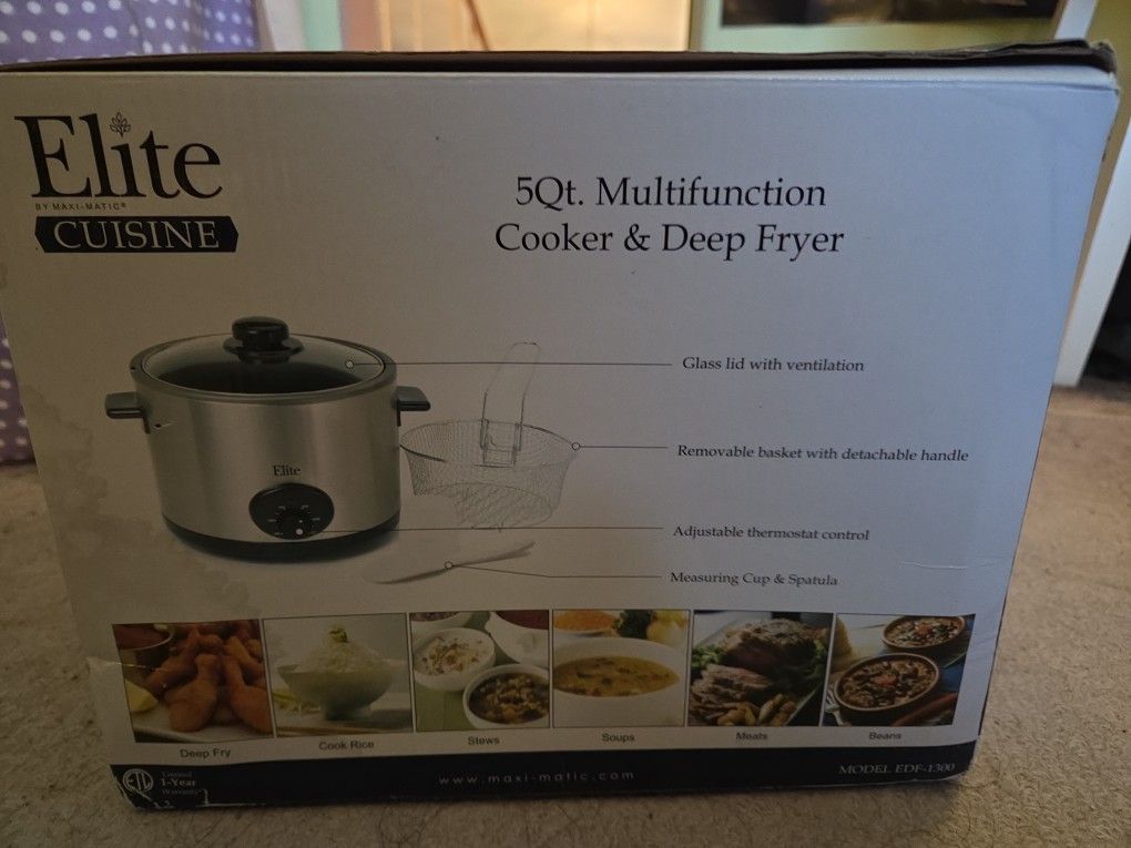 5qt Multifunction Cooker And Deep Fryer - photo 2