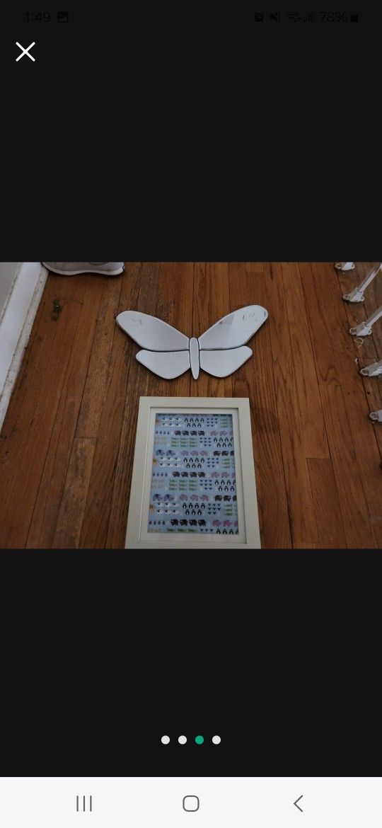 Pottery Barn Kids Butterflies & Framed Picture - photo 2