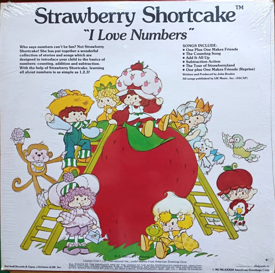 Strawberry Shortcake - I Love Numbers LP - 1983 - SEALED! - photo 2