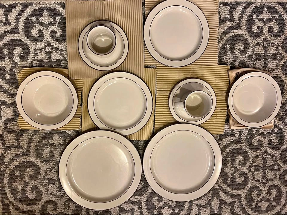 2 Carta Japan Stonewear 5 piece dinner sets