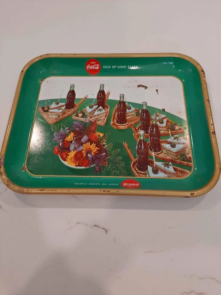Coca-Cola 1957 rare sandwich tray thumbnail