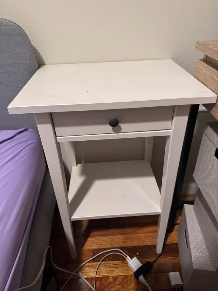 Pair of Ikea HEMNES White Nightstands