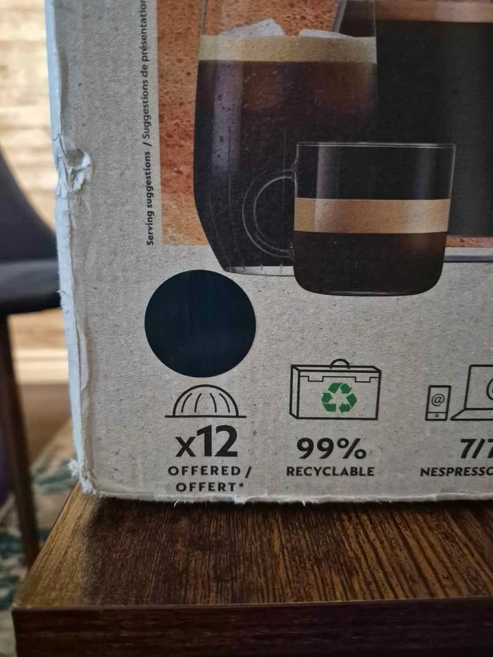 Brand New Nespresso Vertuo Next Coffee Machine Navy Blue + 12 Ca - photo 2