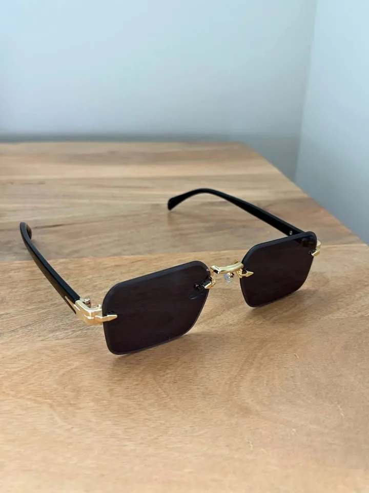 Trendy Rimless Square Sunglasses