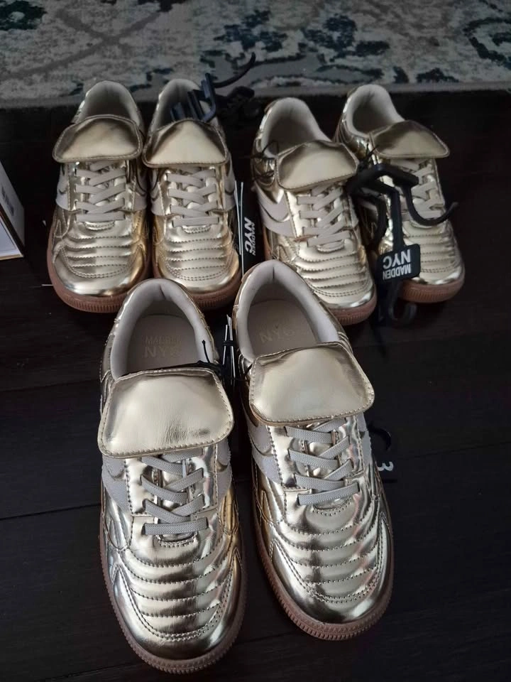 Brand New Madden Girls Gold Running Shoes Size 1 & 3 - photo 2