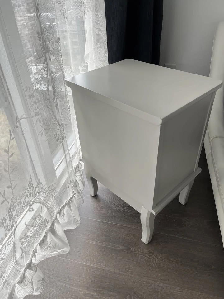 French Country 2-Drawer Nightstand, Grey - photo 2
