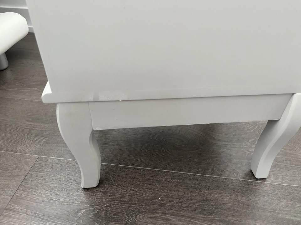 French Country 2-Drawer Nightstand, Grey - photo 5