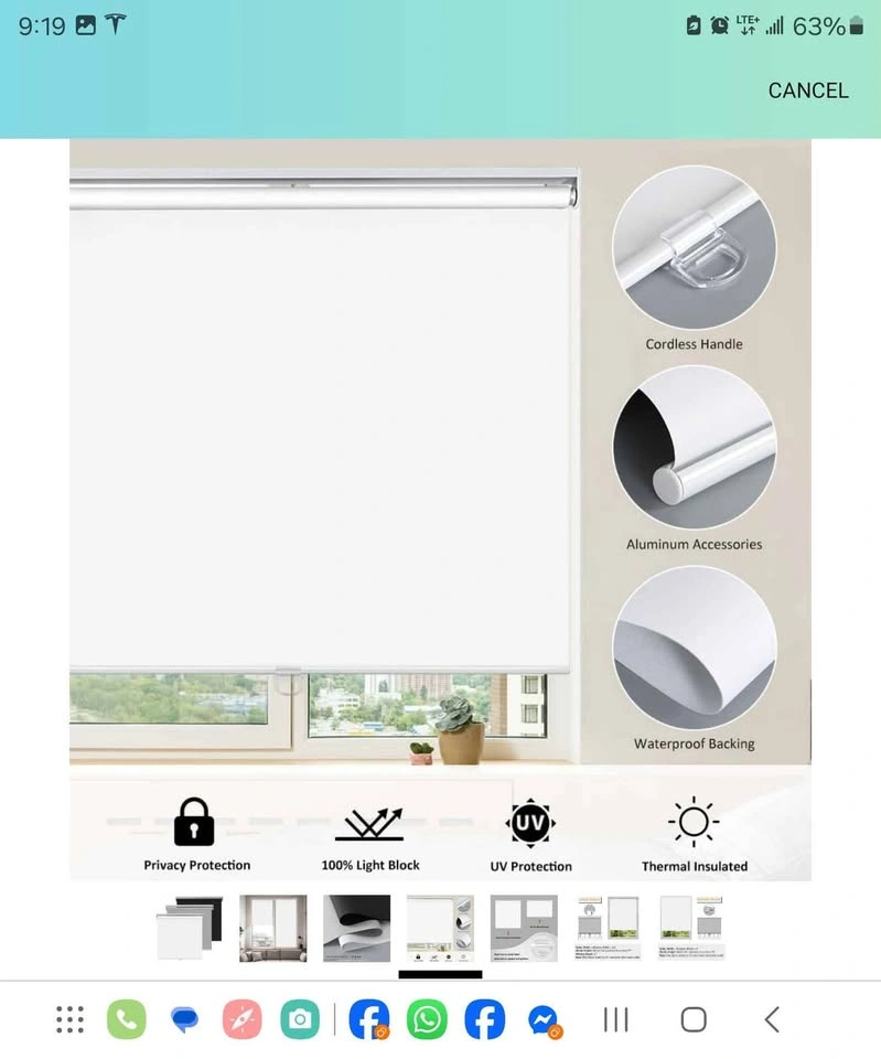 Cordless Roller Blinds - Various Sizes & Colors - photo 4